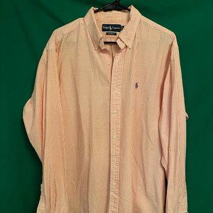 Ralph Lauren Polo L/S Peach/Orange Stripes